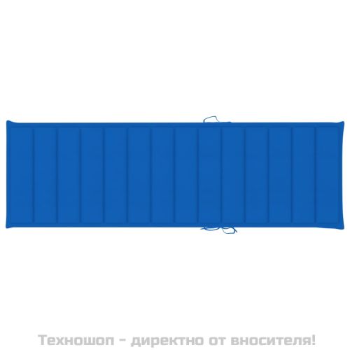 Шалте за шезлонг, кралско синьо, 200x60x3 см, Оксфорд плат