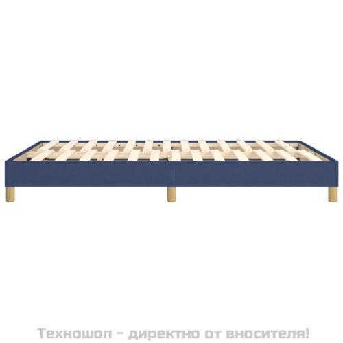 Рамка за легло с пружини, синя, 140x190 см, плат