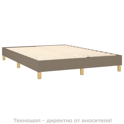 Рамка за легло с пружини, таупе, 140x190 см плат