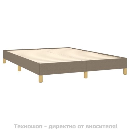 Рамка за легло без матрак, таупе, 140x190 см плат