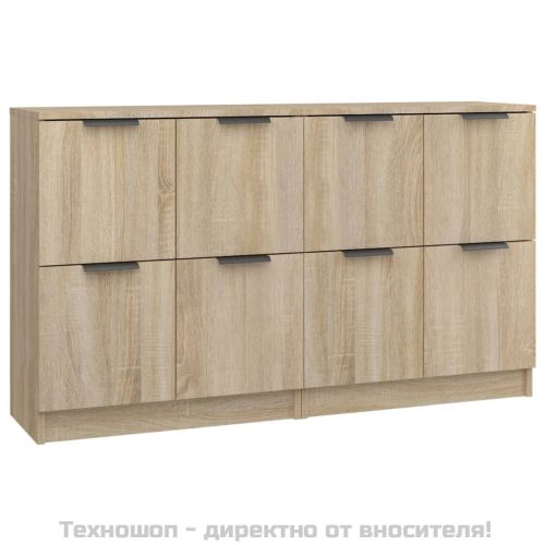 Сайдборди, 2 бр, дъб сонома, 60x30x70 см, инженерно дърво