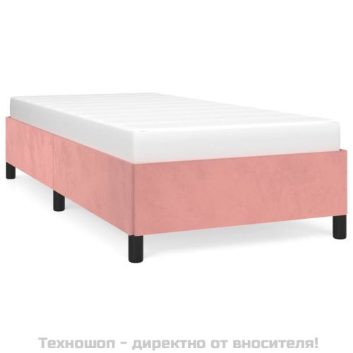 Рамка за легло, розова, 100x200 см, кадифе