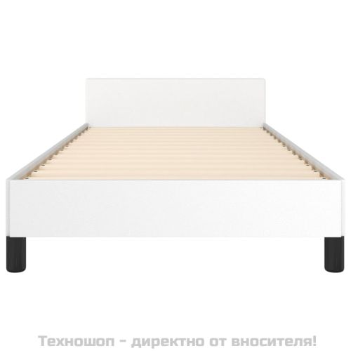 Рамка за легло с табла без матрак, бяла, 90x190 см