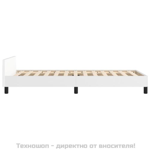 Рамка за легло с табла без матрак, бяла, 90x190 см