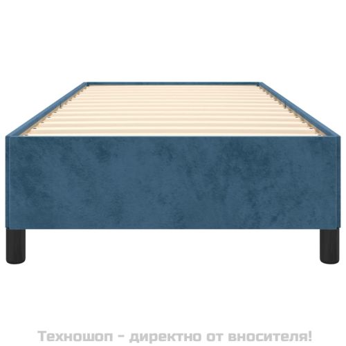 Рамка за легло без матрак, тъмносиня, 100x200 см, кадифе