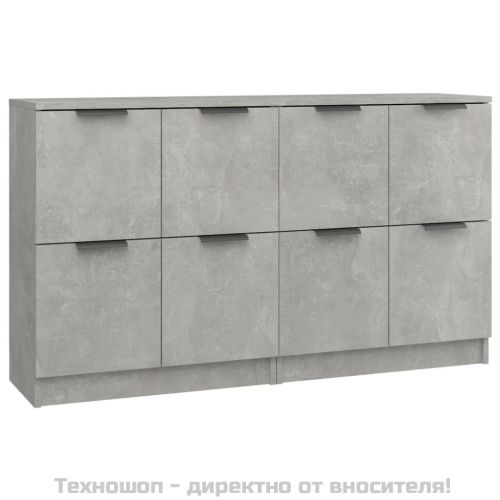 Сайдборди, 2 бр, бетонно сиви, 60x30x70 см, инженерно дърво