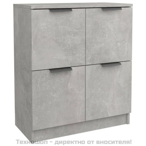 Сайдборди, 2 бр, бетонно сиви, 60x30x70 см, инженерно дърво