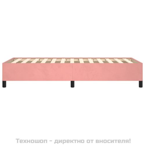 Рамка за легло, розова, 90x200 см, кадифе