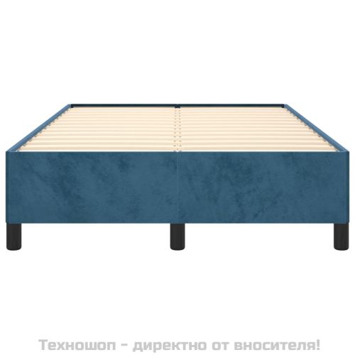 Рамка за легло без матрак, тъмносиня, 120x200 см, кадифе