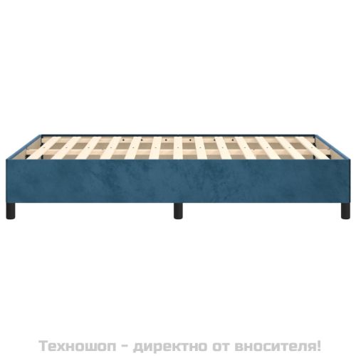 Рамка за легло без матрак, тъмносиня, 120x200 см, кадифе