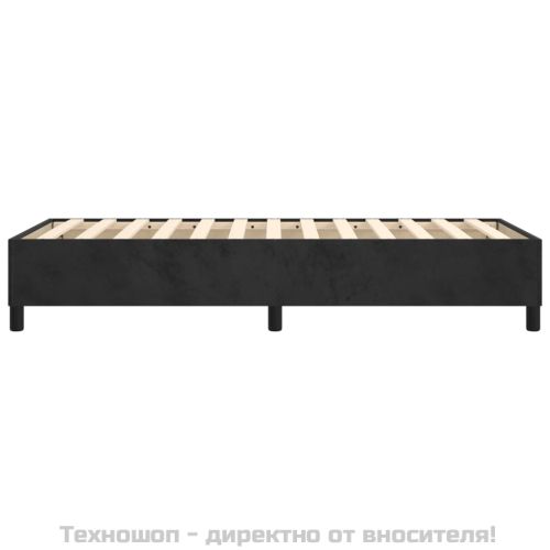 Рамка за легло с пружини, черна, 100x200 см, кадифе