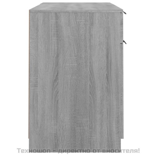 Бюро със страничен шкаф, Сива сонома, инженерна дървесина