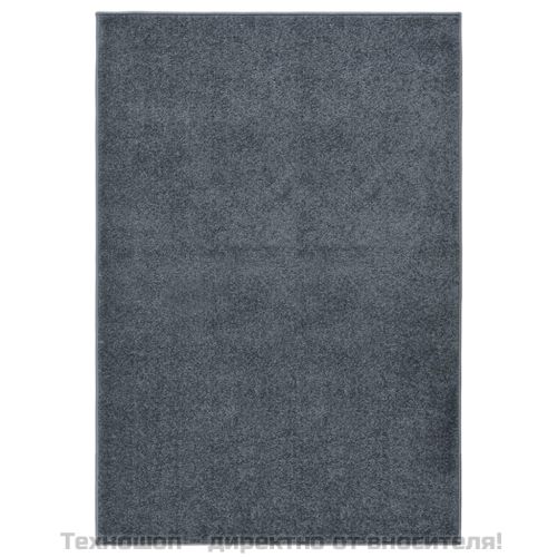 Килим с къс косъм, 160x230 см, антрацит