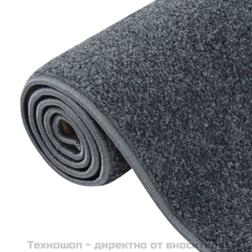 Килим с къс косъм, 160x230 см, антрацит