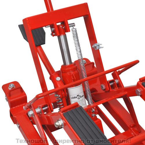 Червен хидравличен крик за мотор/АТВ, 680 кг