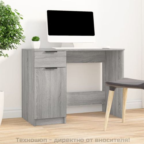 Бюро, сив сонома, 100x50x75 см, инженерно дърво