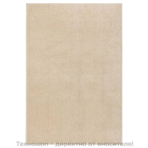 Килим с къс косъм, 160x230 см, бежов