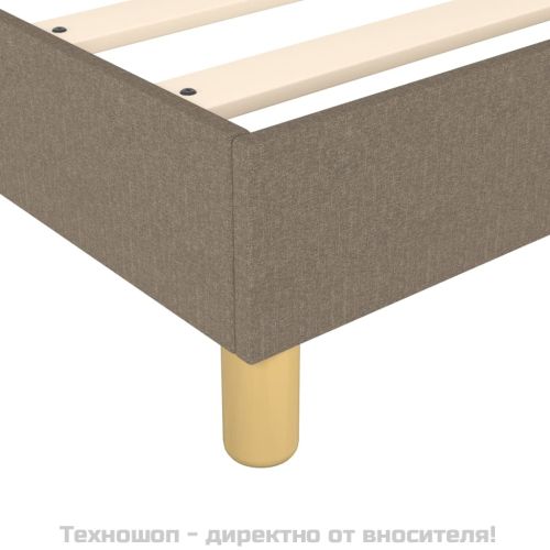 Рамка за легло с пружини, таупе, 80x200 см, плат