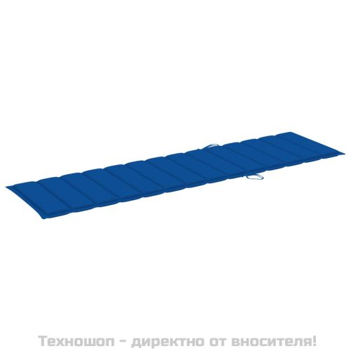 Шалте за шезлонг, кралско синьо, 200x50x3 см, Оксфорд плат