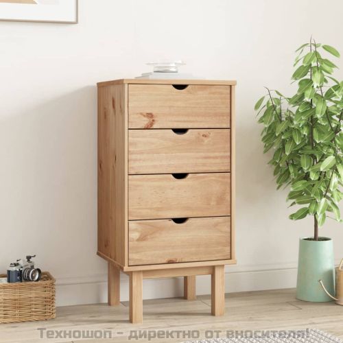 Шкаф с чекмеджета OTTA, 45x39x90 см, борово дърво масив