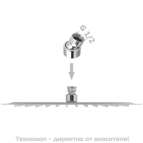 Душ пити от неръждаема стомана, 2 бр, 20x30 cм