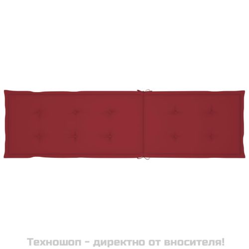 Градински шезлонг подложка за крака и възглавница акация масив