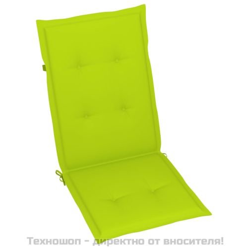 Градински накланящи се столове 4 бр с възглавници акация масив