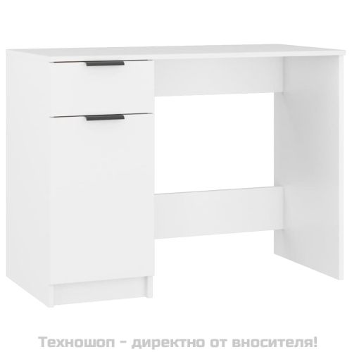 Бюро, бяло, 100x50x75 см, инженерно дърво