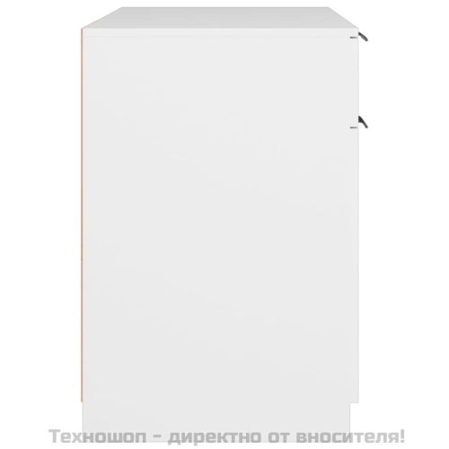 Бюро, бяло, 100x50x75 см, инженерно дърво