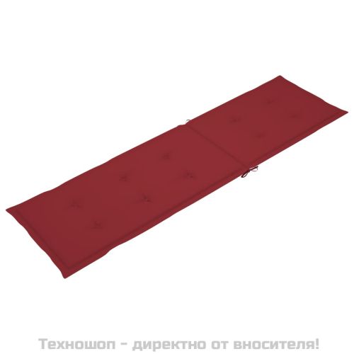 Възглавница за стол шезлонг виненочервена (75+105)x50x4 см