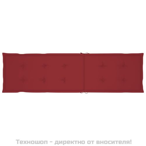 Възглавница за стол шезлонг виненочервена (75+105)x50x4 см