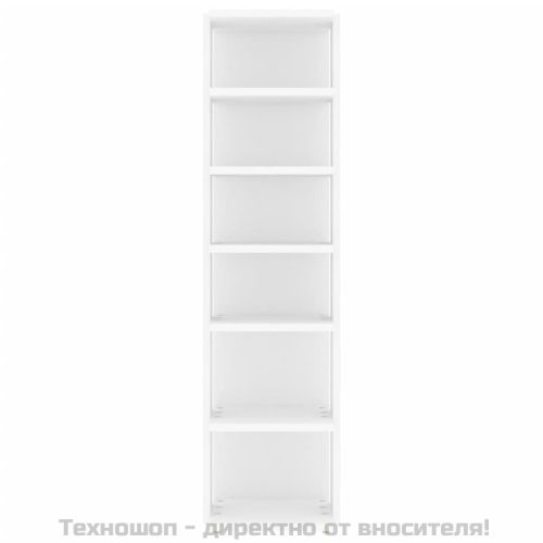 Шкафове за обувки, 2 бр, бели, 27,5x27x102 см, инженерно дърво