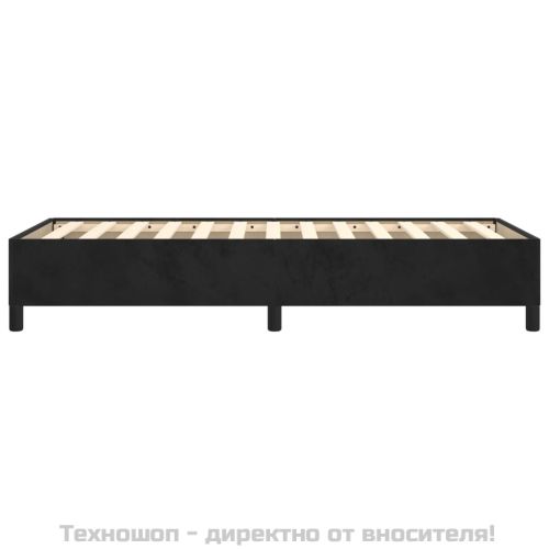 Рамка за легло без матрак, черна, 100x200 см, кадифе