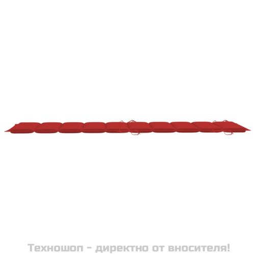 Шалте за шезлонг, червено, 186x58x4 см, Оксфорд плат