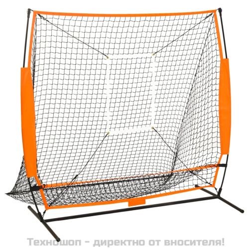 Бейзболна мрежа за спортни тренировки, черна, 174x76x158,5 см