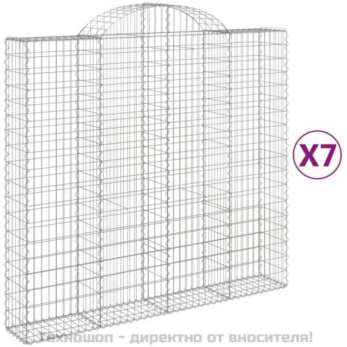 Габионни кошници арка 7 бр 200x50x180/200 см поцинковано желязо