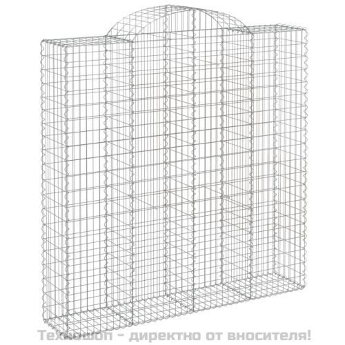 Габионни кошници арка 2 бр 200x50x200/220 см поцинковано желязо