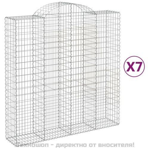 Габионни кошници арка 7 бр 200x50x200/220 см поцинковано желязо