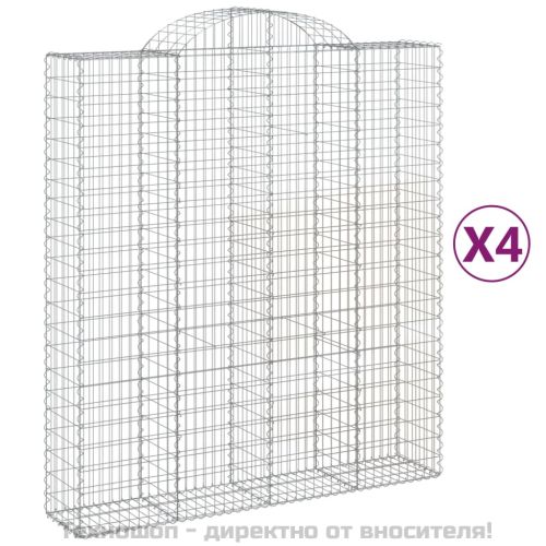 Габионни кошници арка 4 бр 200x50x220/240 см поцинковано желязо