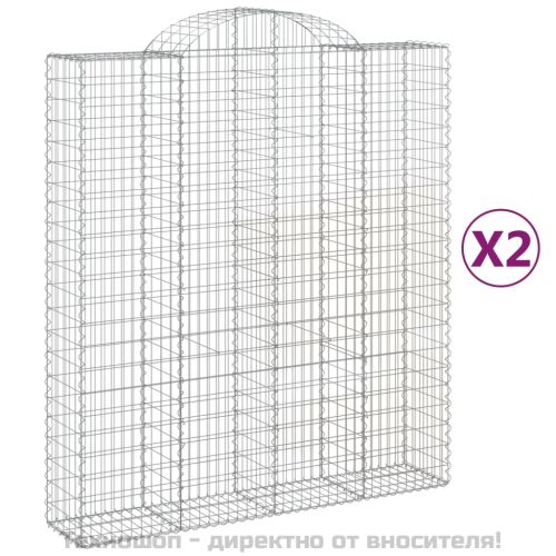 Габионни кошници арка 2 бр 200x50x220/240 см поцинковано желязо