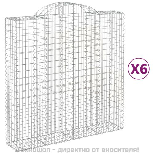 Габионни кошници арка 6 бр 200x50x200/220 см поцинковано желязо