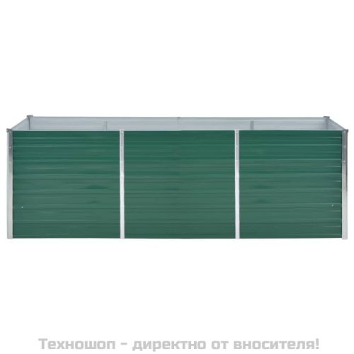 Градинска висока леха поцинкована стомана 240x80x77 см зелена