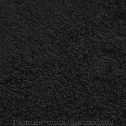 Комплект постелки за баня, 3 бр, текстил, антрацит