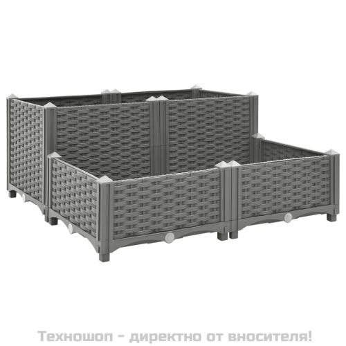 Повдигната леха, 80x80x38 см, полипропилен