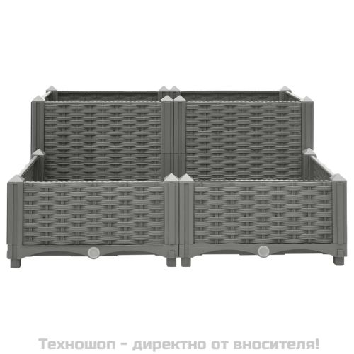 Повдигната леха, 80x80x38 см, полипропилен