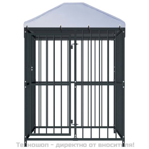 Външна клетка за кучета с покрив, 120x120x150 см