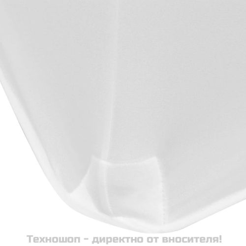 Еластанов калъф за маса, 2 бр, 243х76х74 см, бял