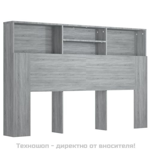 Табла за легло тип шкаф, сив сонома, 160x19x103,5 см