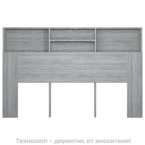 Табла за легло тип шкаф, сив сонома, 160x19x103,5 см