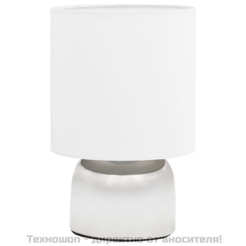 Настолни лампи, 2 бр, сензорен бутон, бели, E14